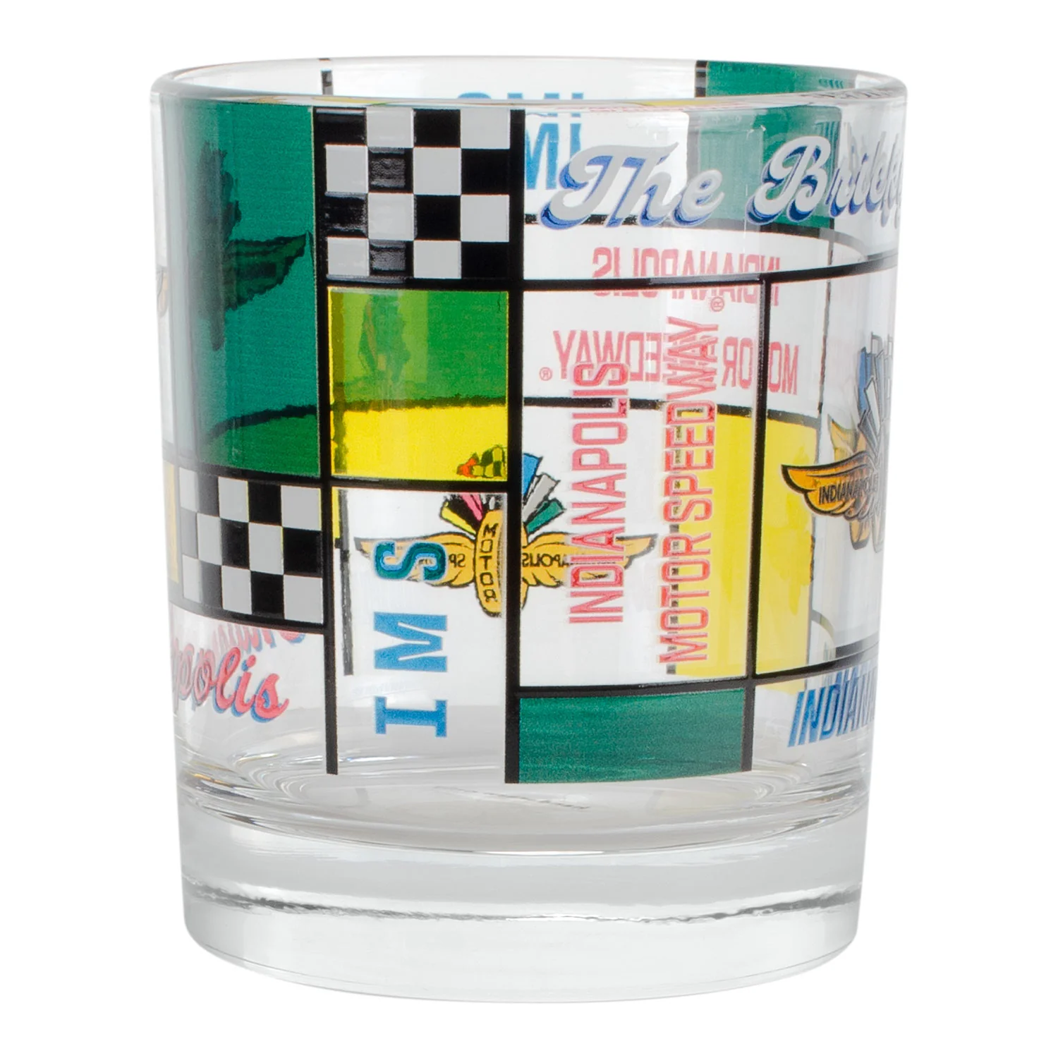 Wing Wheel Flag 7 Stripe Rock Glass - Image 3