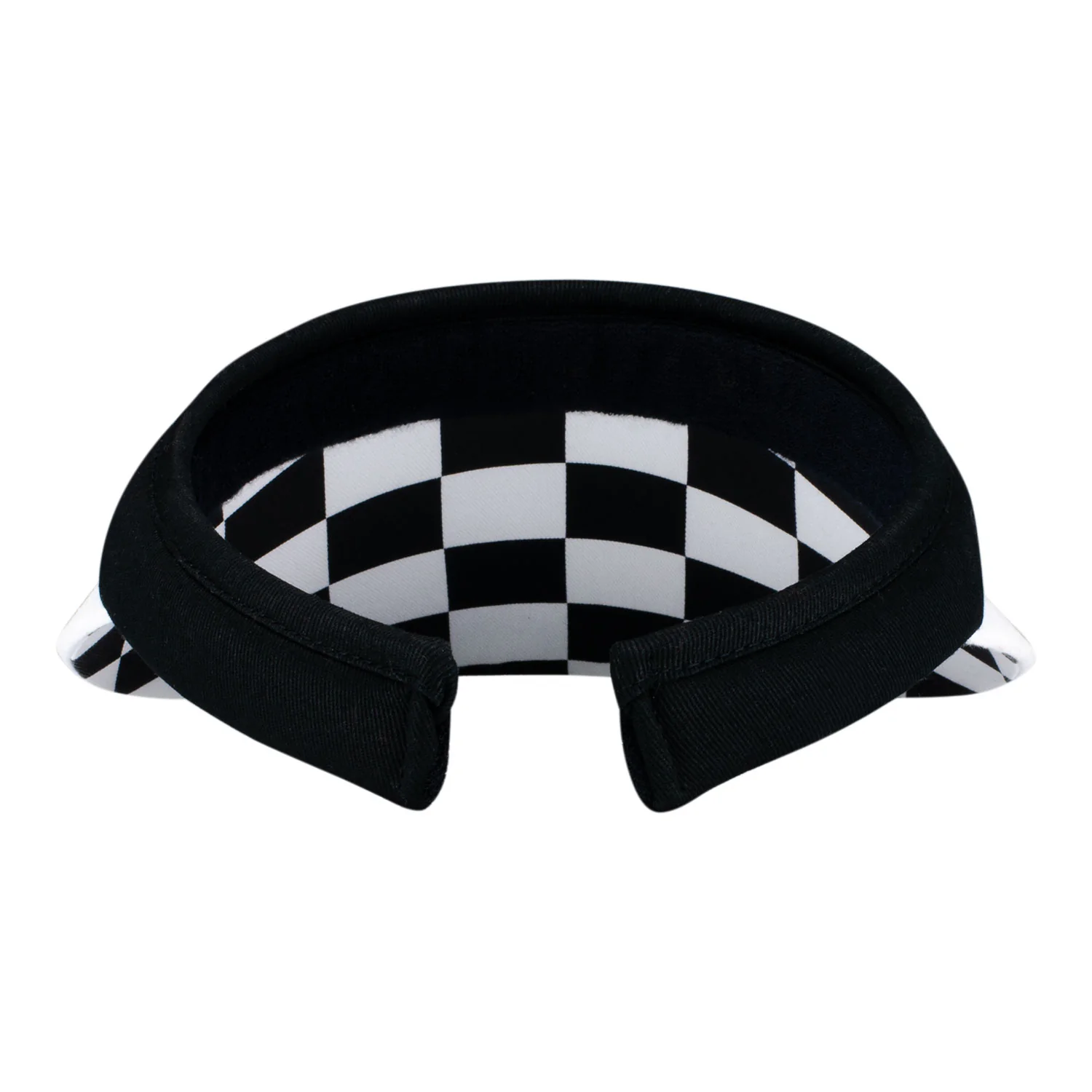 Ladies WWF White and Checkered Visor - Image 3