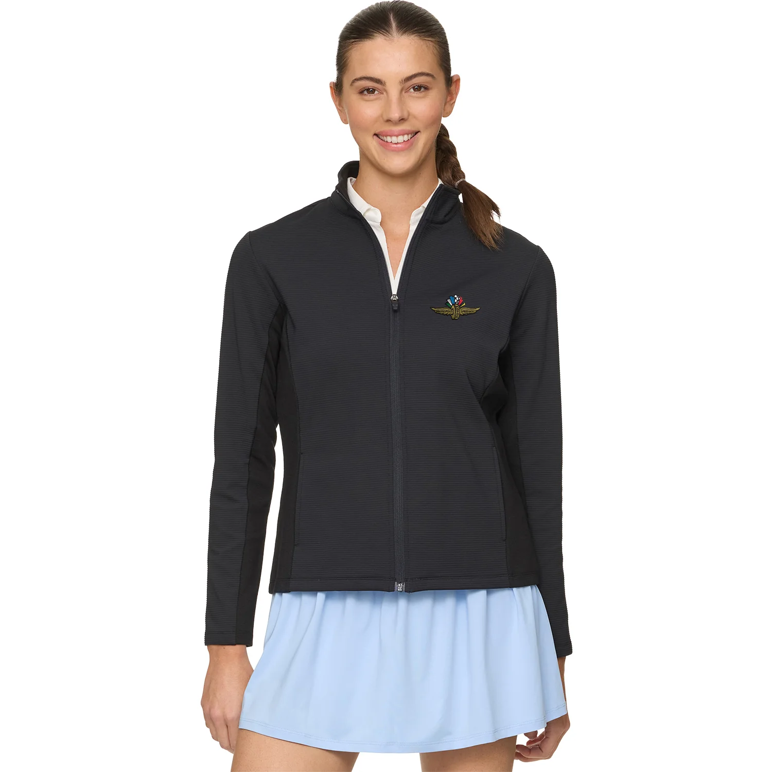Ladies Wing, Wheel, and Flag Foley Ottoman Full Zip