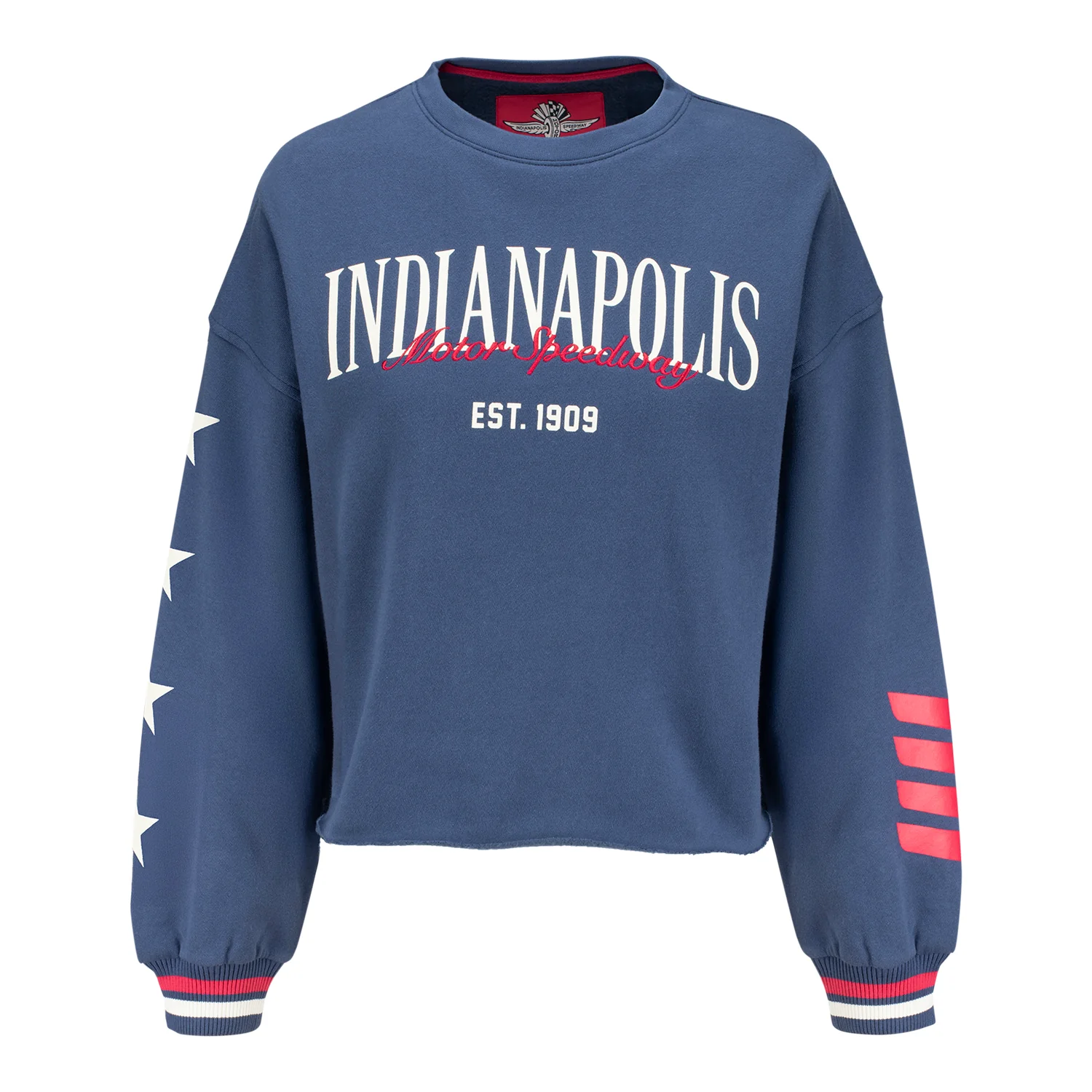 Ladies Indianapolis Motor Speedway Puff Sleeved Crewneck