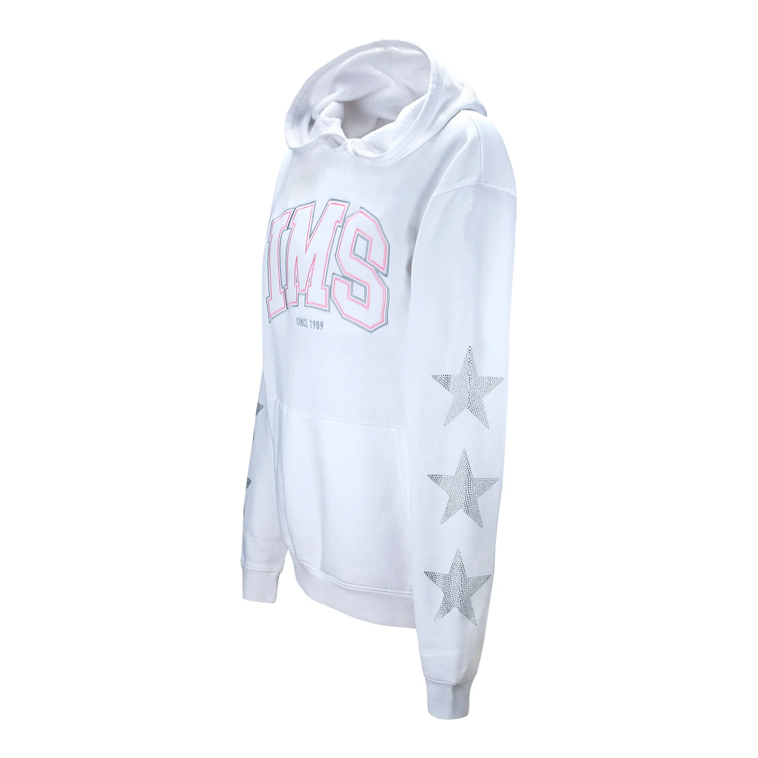 IMS Rhinestone Star Sleeves Everybody Campus Hoodie - Image 3