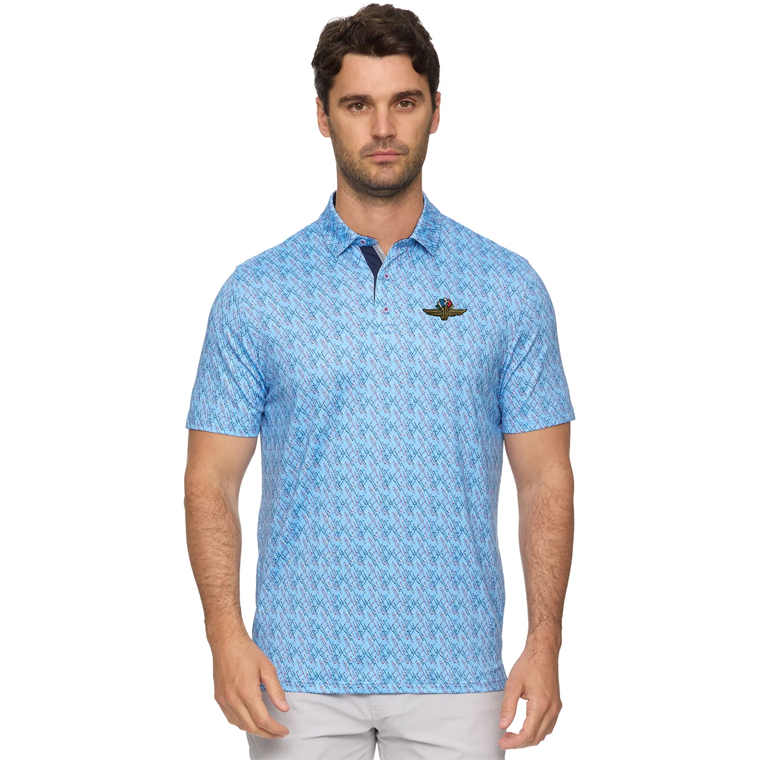 Wing, Wheel, and Flag Dixon Golf Club Print Polo