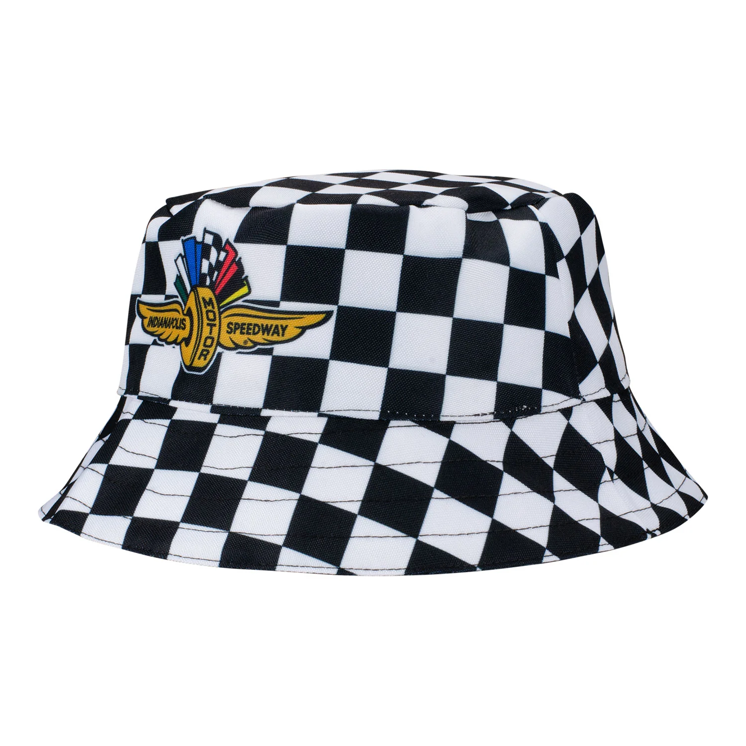 Wing Wheel Flag Checkered Bucket Hat - Image 3
