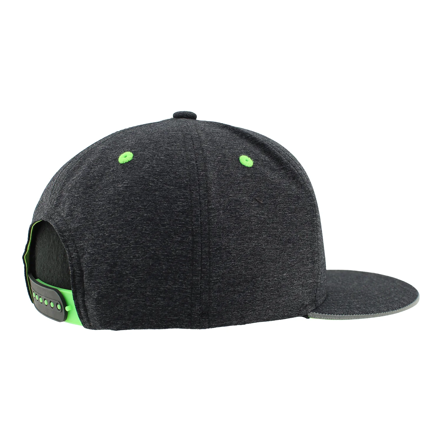 Wing Wheel Flag Neon Sport Fleck Flat Bill Hat - Image 3