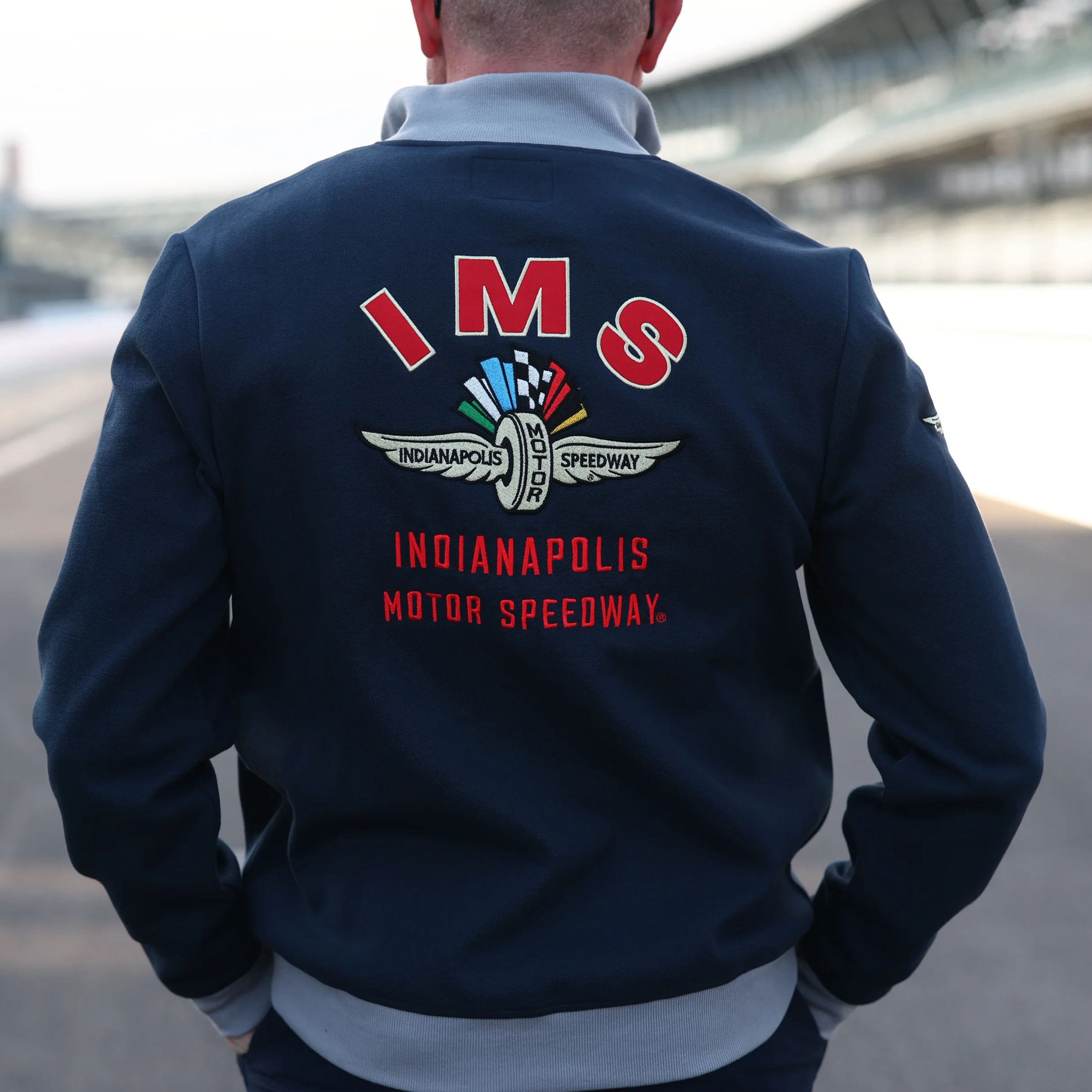 Indianapolis Motor Speedway Men's '47 Brand Pique Track Jacket - Image 3