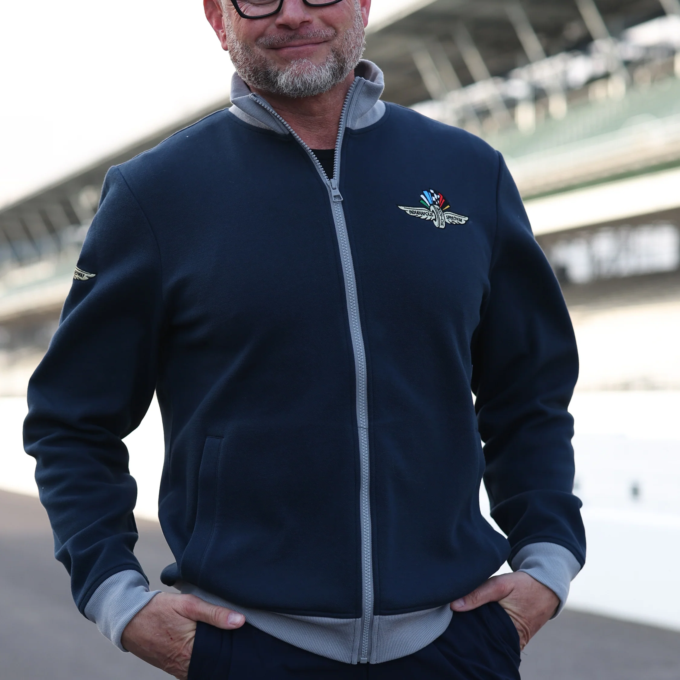 Indianapolis Motor Speedway Men's '47 Brand Pique Track Jacket - Image 4