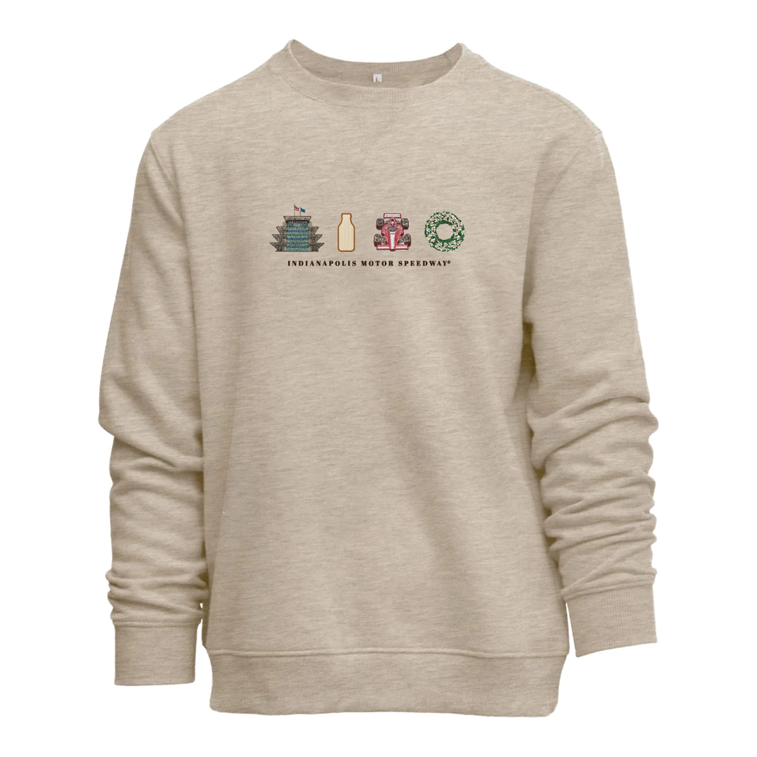 Indianapolis Motor Speedway Icon Crewneck in Safari Heather