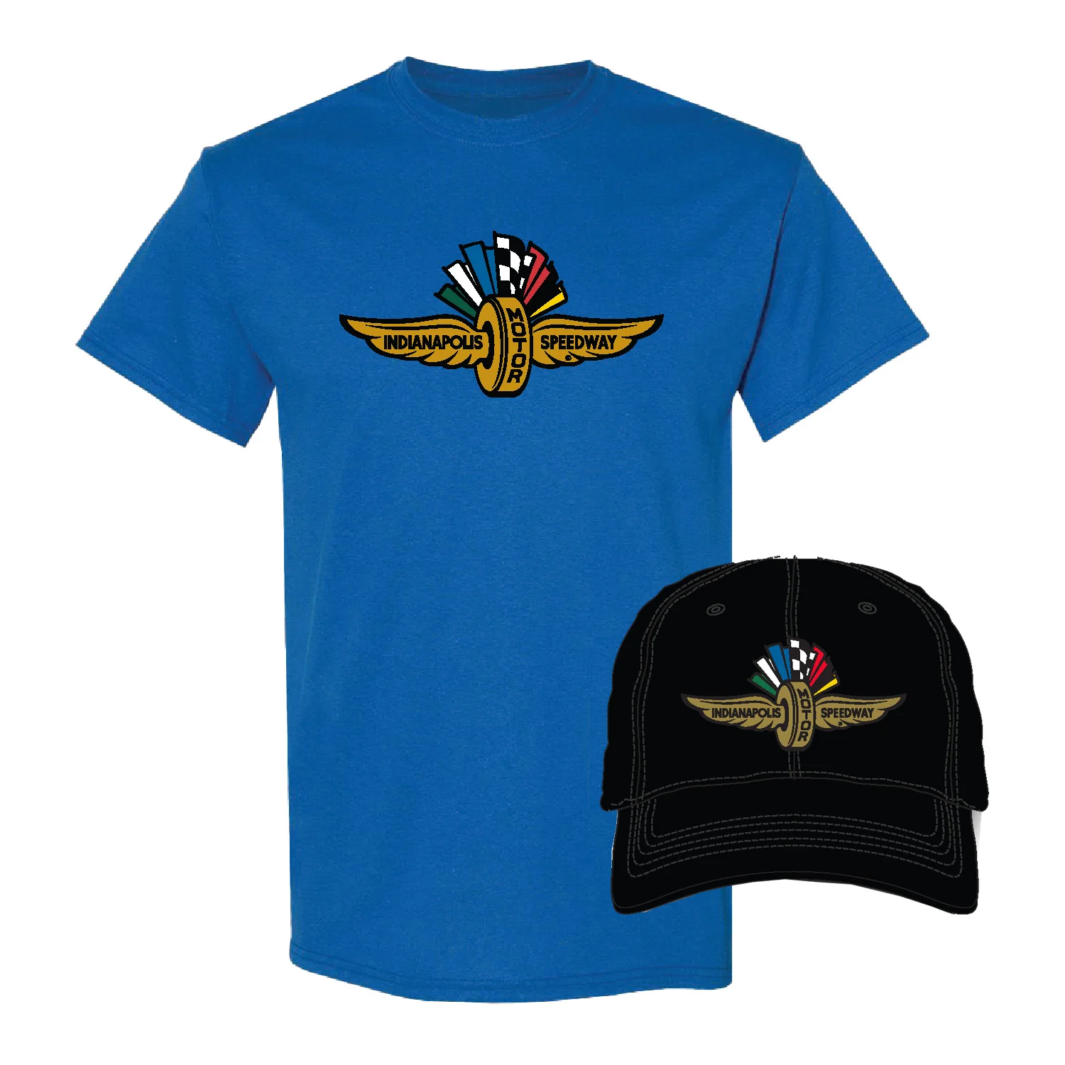 Men's Wing Wheel Flag Hat Tee Combo